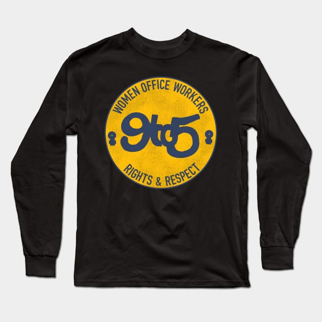 Women Office Workers Rights 9 to 5 Long Sleeve T-Shirt by darklordpug